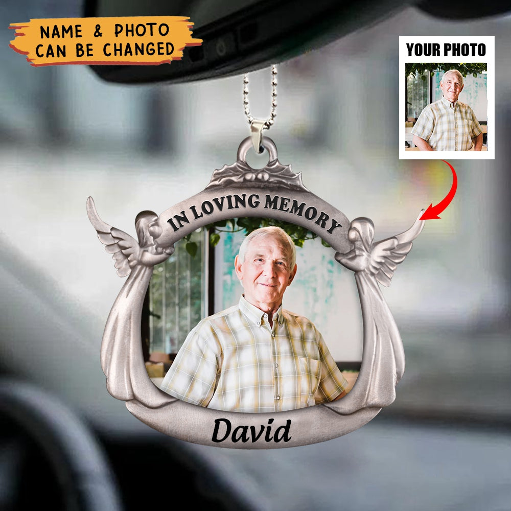 Memorial Custom Photo Angel In Loving Memory Personalized Car Ornament ...