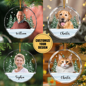 Custom Photo We Still Miss You - Memorial Personalized Circle Glass Ornament