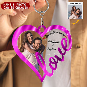 Your are the love of my life - Personalized Photo Keychain