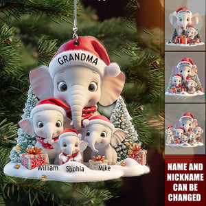 Personalized Cute Elephant Shaped Ornament – Cute Gift For Christmas Holiday