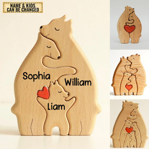 Wooden Bears Family Puzzle Gift for Family