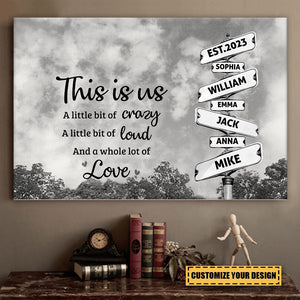 This Is Us, Full Of Love - Family Personalized Poster - Gift For Family Members