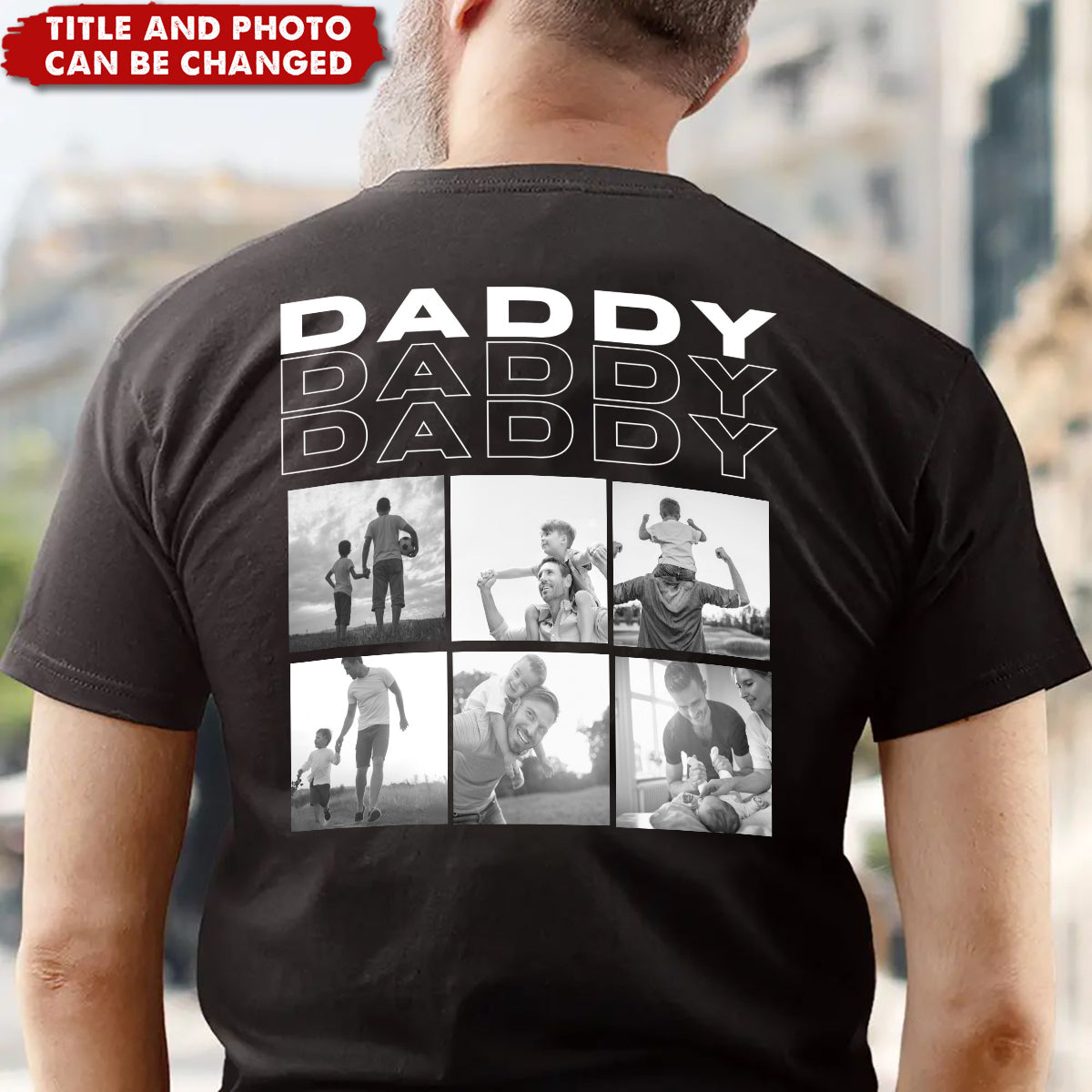 Father - Custom Photo - Personalized T-Shirt