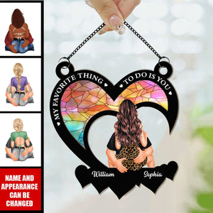 My Favorite Thing To Do Is You - Personalized Window Hanging Suncatcher Ornament