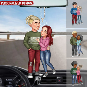 Personalized Acrylic Car Ornament Awesome Gift For Couple