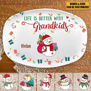 Personalized Custom Platter - Christmas Gift For Grandma, Mom, Family Members