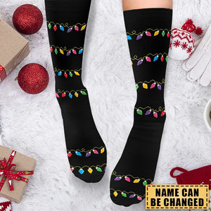 Christmas Movies Watching Socks - Personalized Crew Socks