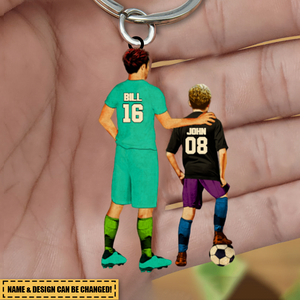 Personalized Soccer Keychain, Soccer Gift, Gifts For Soccer Players, Sport Gifts For Son, Soccer Lover Gifts With Custom Name, Number, Appearance & Landscape