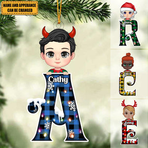 Christmas Alphabet Personalized Kids Ornament