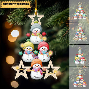 Personalized Snowman Kid Ornament