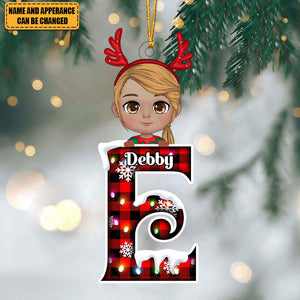 Christmas Alphabet Personalized Kids Ornament