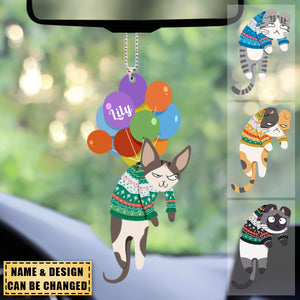 Hanging Cat - New Version - Personalized Car Ornament