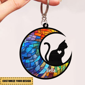 With Best Pet - Cat Version - Personalized Suncatcher Keychain