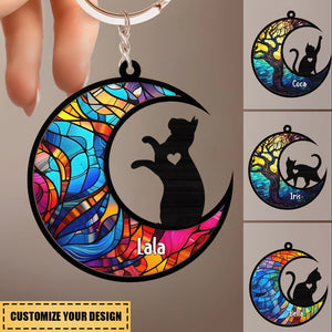 With Best Pet - Cat Version - Personalized Suncatcher Keychain