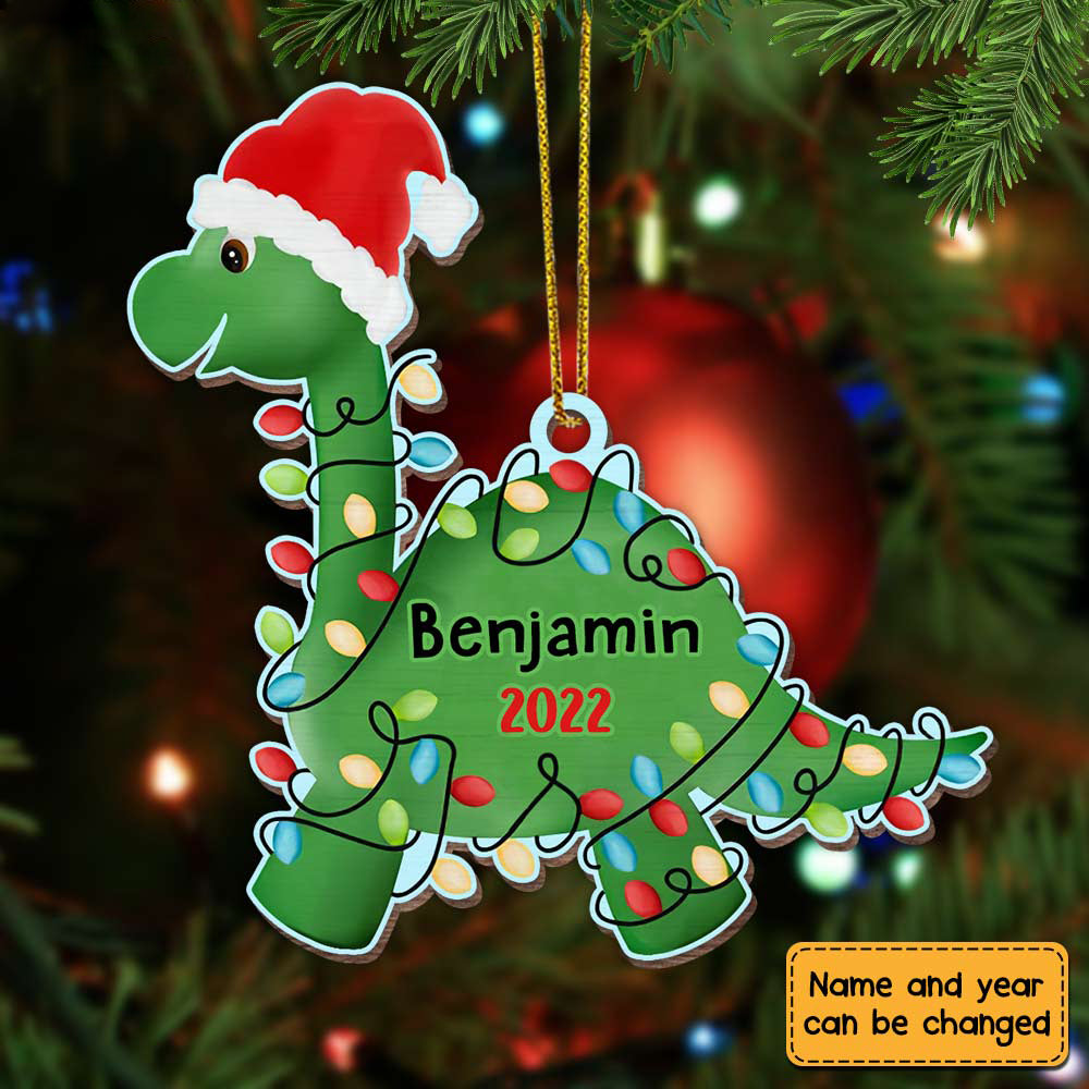 Grandson Son Dinosaur Christmas Ornament